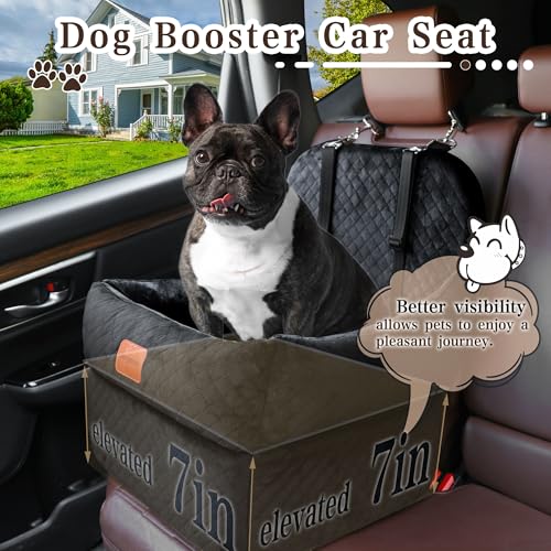 Dog Car Seat Booster Car Seats with 7''Interior Height (black)