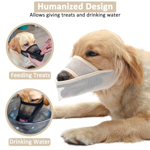 Dog Muzzle Anti Eating for Small Medium Large Dogs (L)