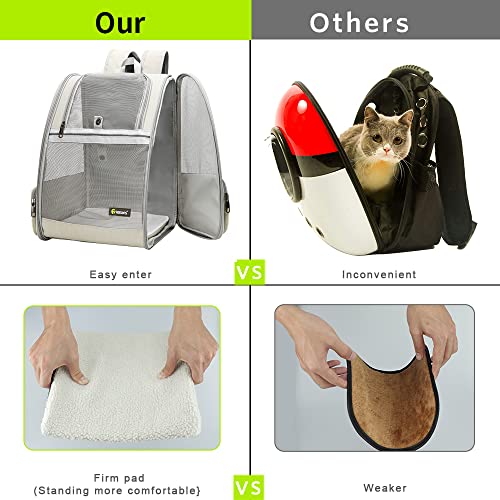 Innovative Traveler Bubble Backpack Pet Carriers for Cats and Dogs (Creamy White)