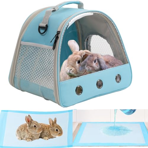 Bearded Dragon Travel Carrier with Absorbent Pad Set (Blue)