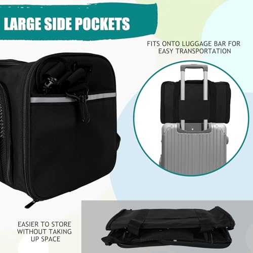 Dog Cat Carrier Pet Carriers for Small Medium Large Cats Dogs Carrier Under 25 Lbs Soft Sided Small Puppy Dog Carrier Portable Foldable Dog Cat Travel Carrier （Black 20 * 13 * 13） (20.0"L x 13.0"W x 13.0"H / Black)