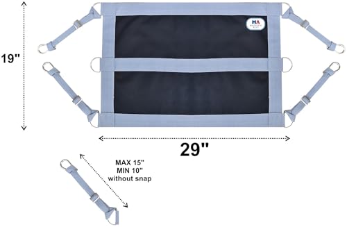1200D 29"x19" Horse Stall Guard with Adjustable Straps and Hardware (Grey Black)