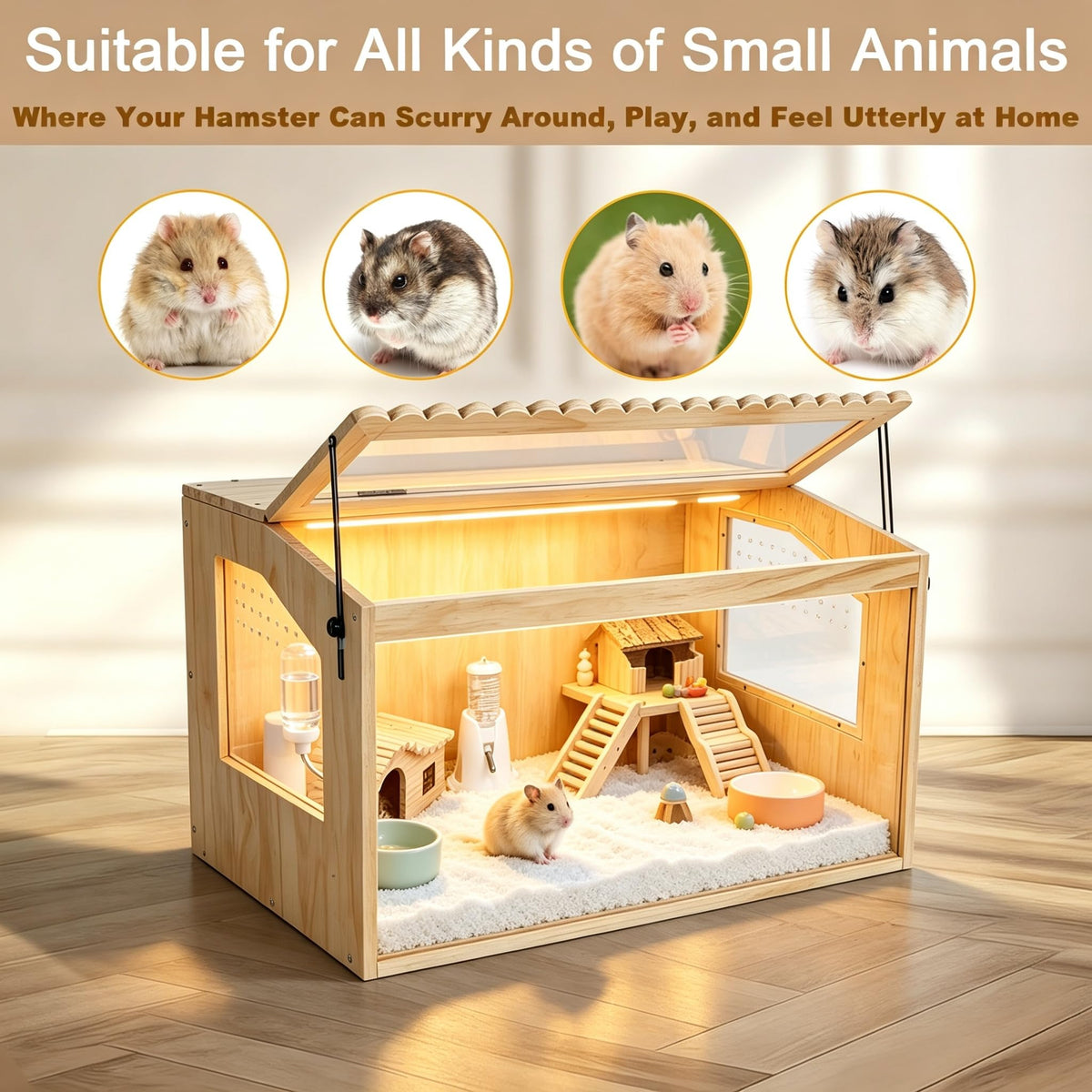 Wooden Hamster Cage