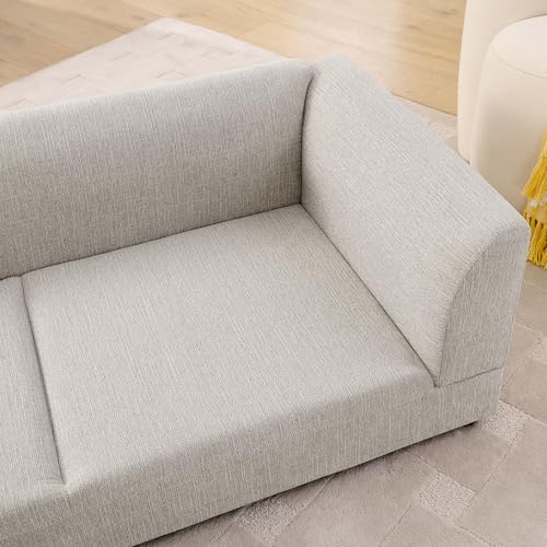Oversized Dog Sofa Couch for Medium and Large Dogs with Backrest and Armrest (56.5 inch / Beige)