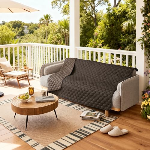 Waterproof Pet Blanket for Bed (52x82 Inch (Pack of 1) / Dark Coffee/Light Coffee)