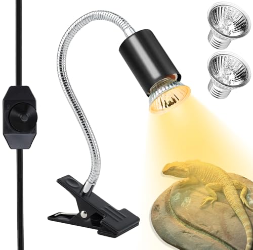 ReptileHeat Lamp The Adjustable Temperature and 360 ° Rotating Hose Crawlers Heating Lights (Yellow Lamp With Rotating Arm)
