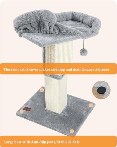 32" Cat Scratching Post for Indoor Cats (Grey)