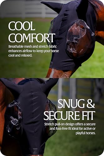 Bug Out Horse Fly Mask (Black / Horse)