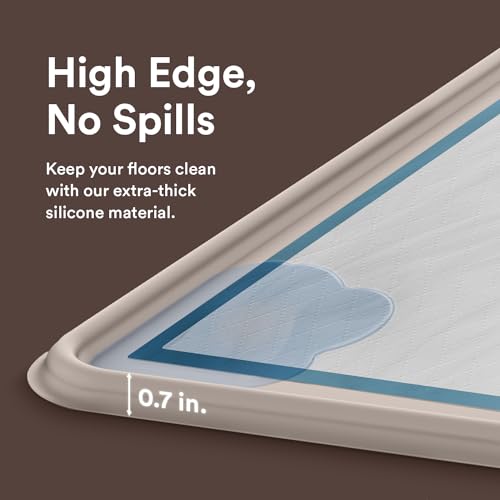 Pee Pad Tray Holder for Dogs (Large / Beige)