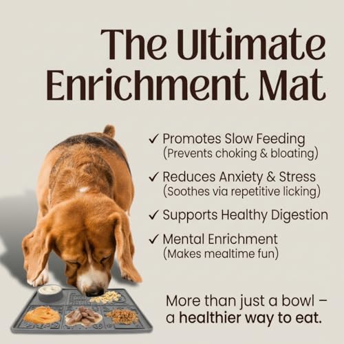 Dog Lick Mat Large 11.2 x 16.7 in Slow Feeder with Strong Suction (Pink)