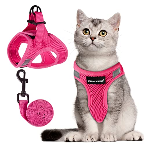 Cat Harness and Leash Set (Pink / XL(Chest 14-16"))