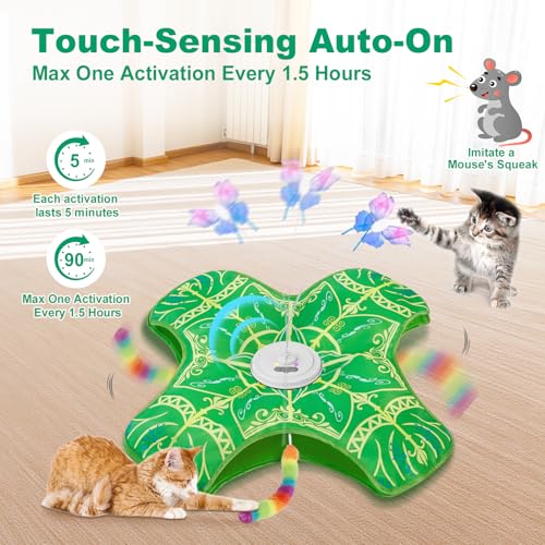 Interactive Cat Toys for Indoor Cats (Green Cover Cloth Toy)