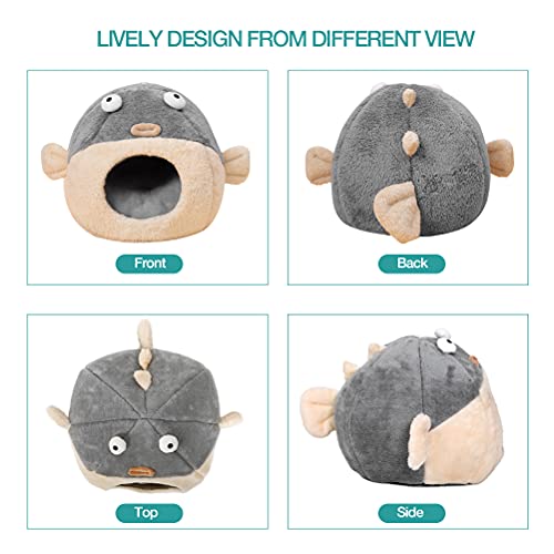 Cat Beds for Indoor Cats (L 16.5'' / Grey)