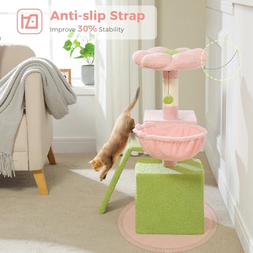 Cactus Cat Tree for Kittens & Small Cats (Pink)