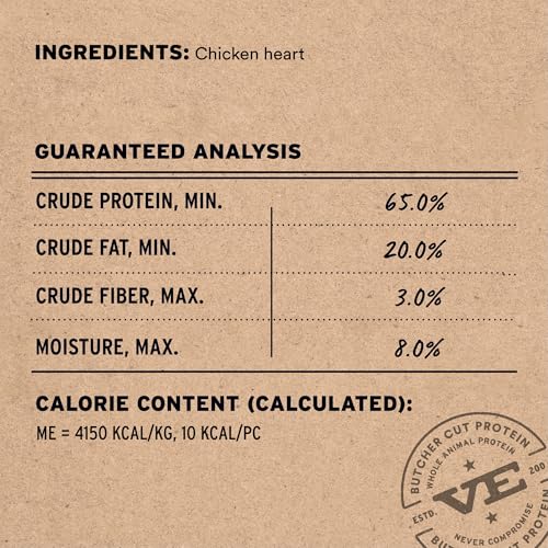 Freeze Dried Raw Chicken Hearts Cat Treats (2.75 Ounce (Pack of 1))