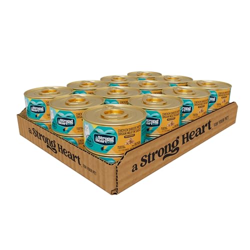 A Strong Heart Chicken Shreds with Organ Meat Cat Topper (3 Ounce (Pack of 24))