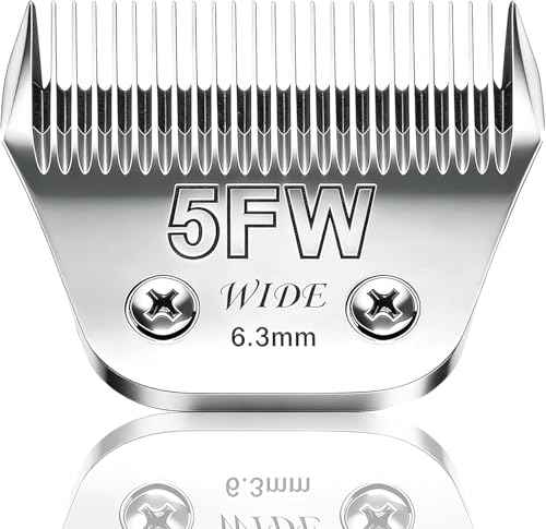 5FW Wide Blade Grooming Clipper Blades for Andis (Silver/5FW)