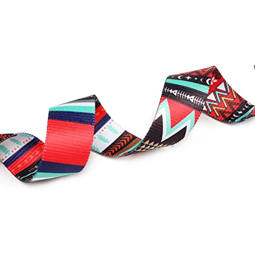 Adjustable Dog Collar (Large / Tribal Red)
