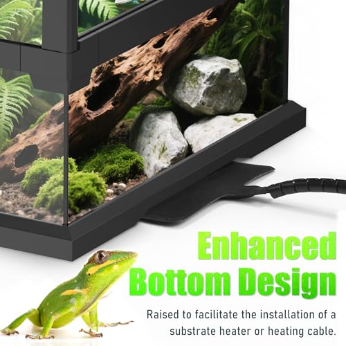 18’’18’’24’’ Reptile Terrarium with Full View Tempered Glass (18"W X 18"D X 24"H(32 Gallon))
