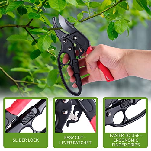 Premium Germany Pruning Shears (Reddish Black)
