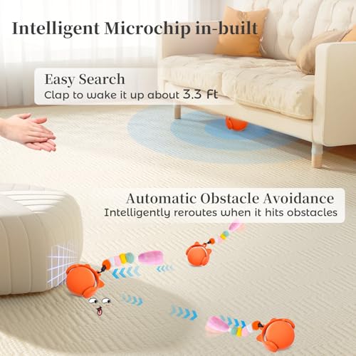 Cat Toys for Indoor Cats (Orange)