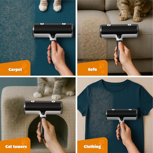 Pet Hair Remover and Reusable Lint Roller (Gray)