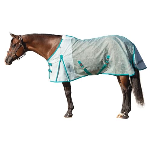 Ripstop Nylon Mesh II Horse Fly Sheets (Horse Size 86 / Euro Surcingle / Teal)