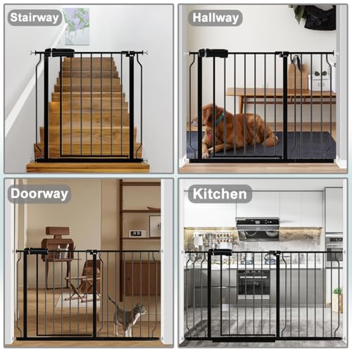 38.5 43.5 Inch Extra Wide Baby Gates Pressure Mounted Pet Gates (Gate: 38.5-43.5 Inch)