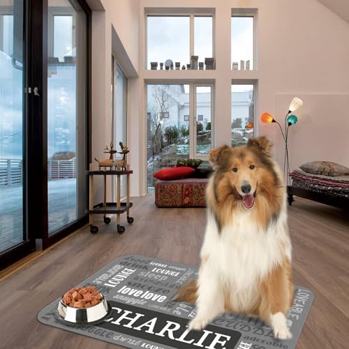 Personalized Dog Cat Feeding Mat Custom Pet Food Mat Waterproof Non