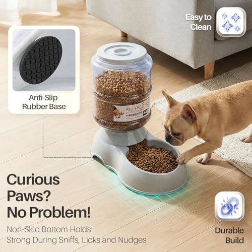 Automatic Pet Feeder & Waterer Set of 2 Pack (4-6 lb Feeder (1 Gallon) / Waterer + Feeder)