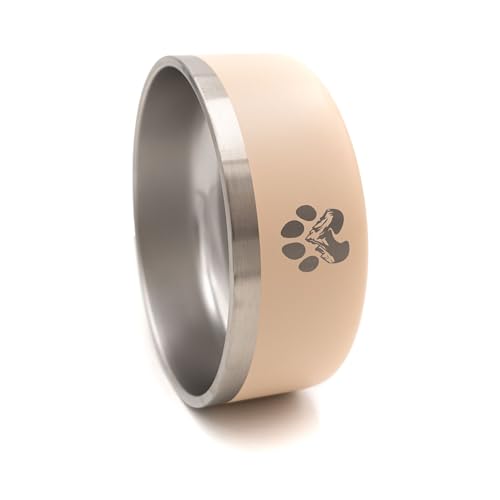 Stainless Steel Dog Bowl (Khaki / 32oz)