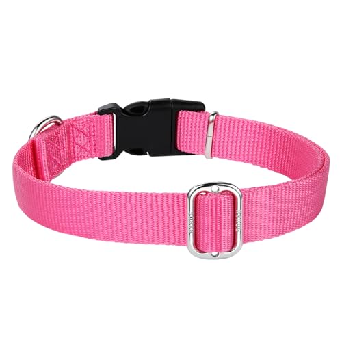 Pink Dog Collar for Large Dogs (Large / Candy Pink)