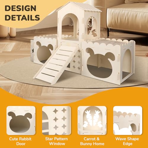 Extra Large Rabbit Castle (4 House with 2 Mat)
