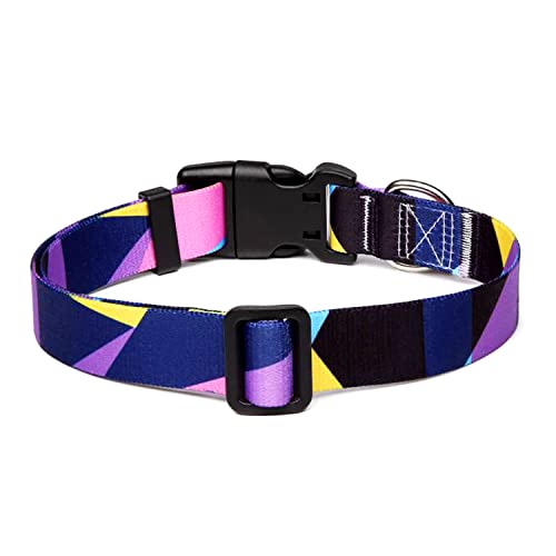 Adjustable Dog Collar (Extra Small / Geometry Purple)