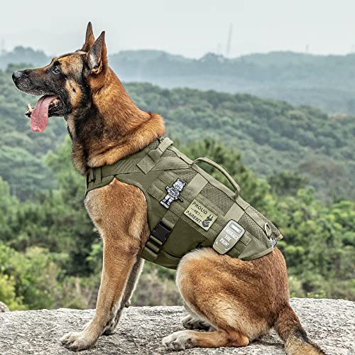 Tactical Dog Harness for Small Dogs (Green / S)