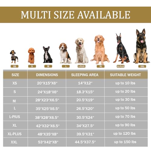 Orthopedic Dog Bed Extra Small (20.0"L x 15.0"W x 6.0"Th / Brown)