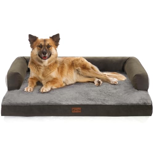 Orthopedic Washable Dog Bed for Large Dogs (Dark Green / 36.0"L x 27.0"W x 7.0"Th)