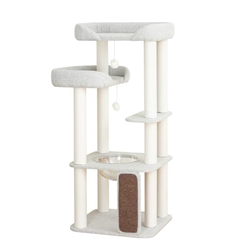 53" Cat Tree Tower for Large Cats (Gray 53'')