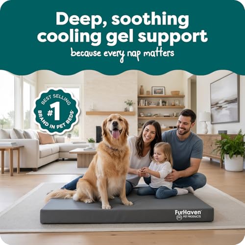 Water Resistant Orthopedic Dog Bed for Large Dogs (Jumbo / Stone Gray)