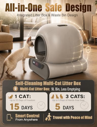 70L Anti Pinch Feature Automatic Cat Litter Box