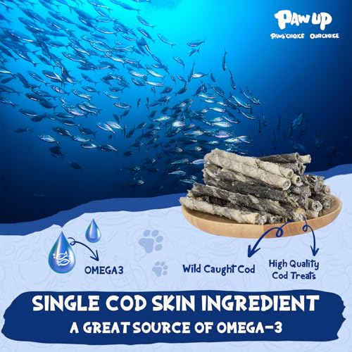 Dog Treats Cod Skin Rolls (8 Ounce (Pack of 1))