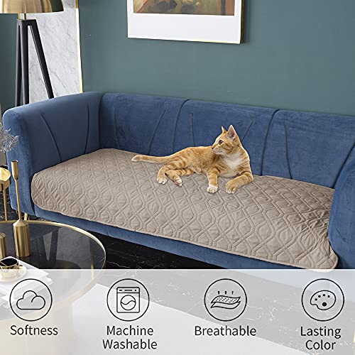 Waterproof Dog Bed Blankets Cover for Bed Couch Sofa Reversible (30x80 Inch (Pack of 1) / Beige)
