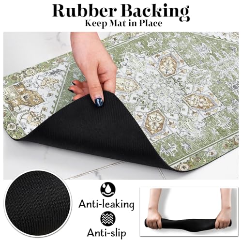 Dog Food Mats for Floors (Green / L(17"×30"))