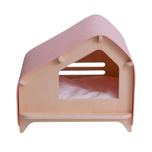 Luxe Cabin Premium Pet Bed for Cats & Small Dogs (Tickled Pink / XL)