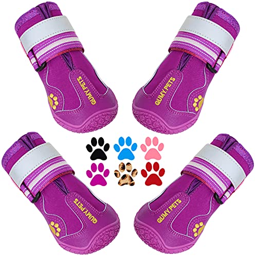 Dog Shoes for Hot Pavement (Size 5: 2.4''x2.8''(W*L) (Pack of 4))