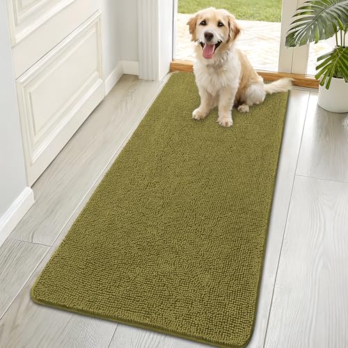 Dog Door Mat for Muddy Paws 70x35 (Willow Green / 70" X 35")
