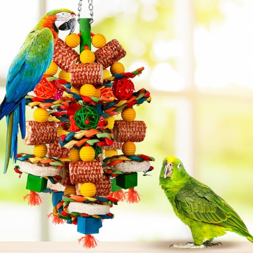 Bird Toys Parrot Toys for Large Birds (Colorful)