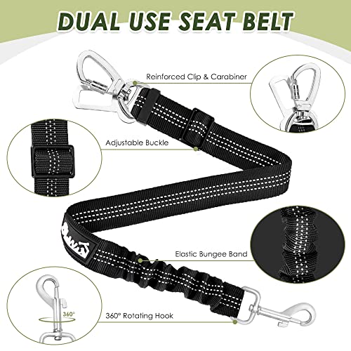 Dog Seat Belt and Harness for Car (Red / XXX-Small)