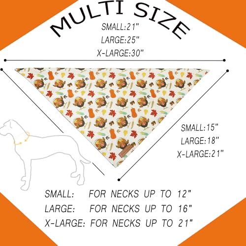 Thanksgiving Dog Bandanas 2 Pack (Thanksgiving / Small)