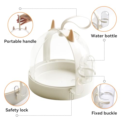 Hamster Portable Cage Travel Case (【White】)